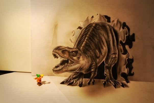 Невероятные 3D-рисунки, сделанные всего лишь при помощи простого карандаша