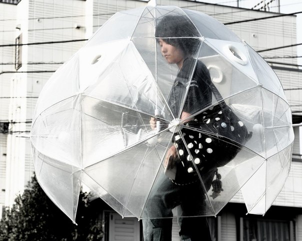 Зонт, защищающий со всех сторон