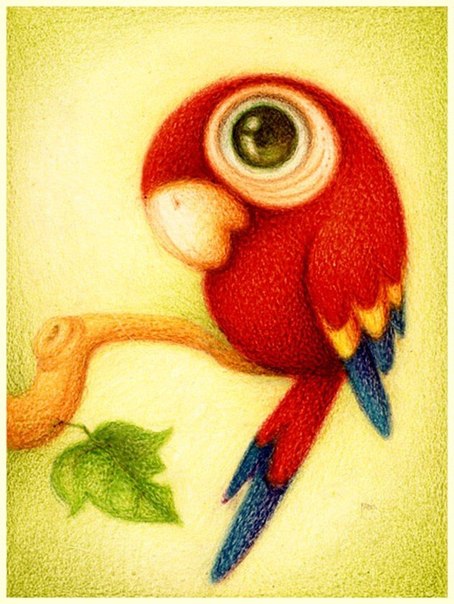 Иллюстрированные животные и птицы от художника Fabo
