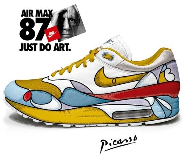 Nike Air Max оформленные в стиле классиков в проекте "Just do art"