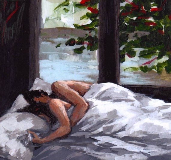 Спящие люди в картинах художницы Clare Elsaesser