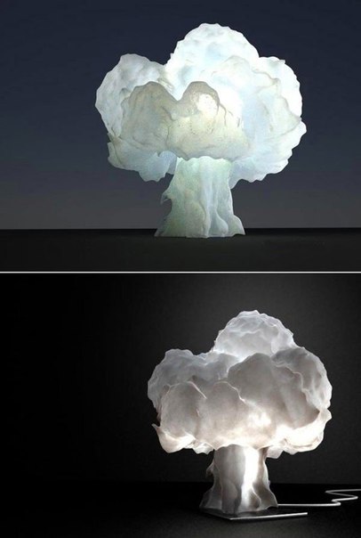 Настольная лампа Nuke Lamp имитирует грибовидное облако, возникающее после ядерного взрыва