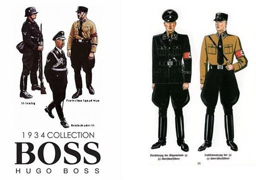 Во время 2-й Мировой войны форму фашистским войскам шил немецкий мужчина Hugo Boss, который как раз и стал известен во всем мире после этого
