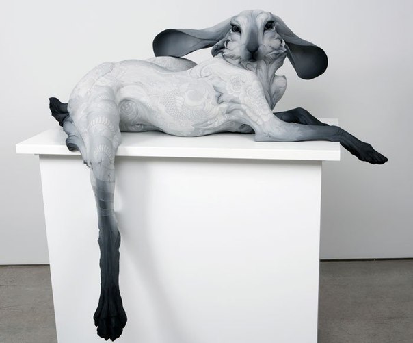 Выражение психологических состояний человека через образы животных от скульптора Beth Cavener Stichter