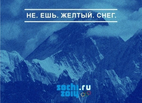 Альтернативные варианты официального слогана Олимпиады в Сочи: "Жаркие. Зимние. Твои"