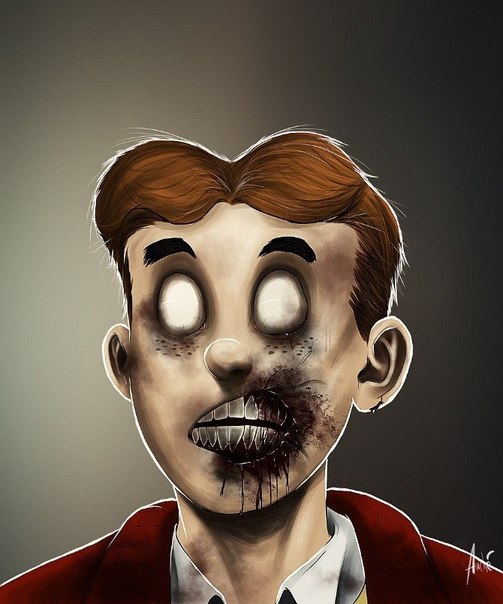 Иллюстратор André de Freitas "Zombie Portraits"