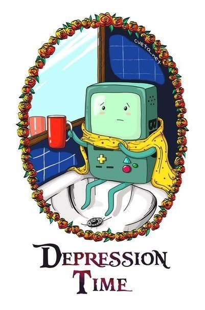 Серия "Depression time" ("Время депрессии") от иллюстратора Александры Новиковой