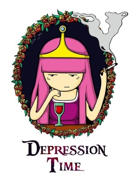 Серия "Depression time" ("Время депрессии") от иллюстратора Александры Новиковой