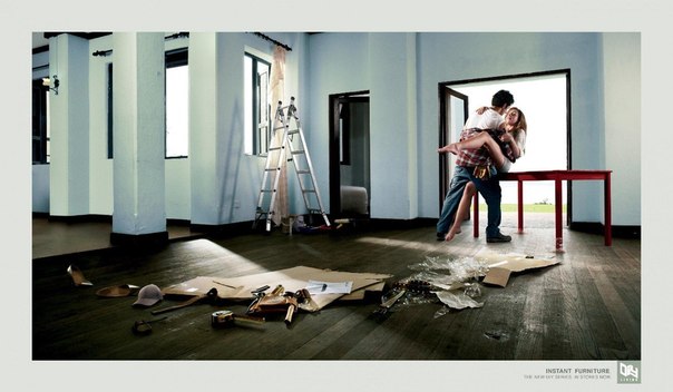 Реклама мебели ручной сборки Diy Living: "Быстрая мебель"