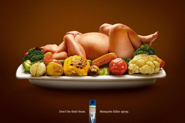 Рекламная кампания средства от комаров: "Не превращайтесь в еду"