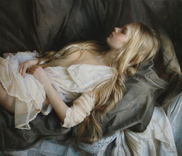 Эротические женские образы в реалистичных картинах Сергея Маршенникова