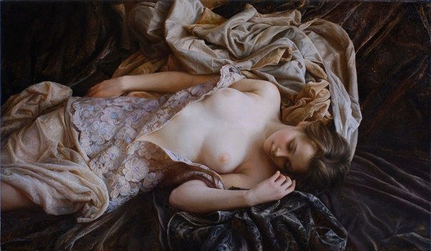 Эротические женские образы в реалистичных картинах Сергея Маршенникова