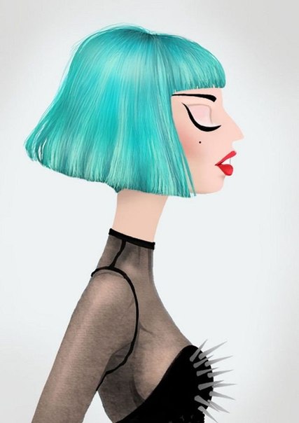 Леди Гага глазами иллюстратора Adrian Valencia