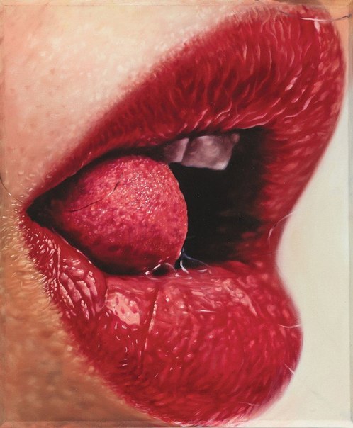 Реалистичные картины с изображением губ от художника Kim Sung Jin