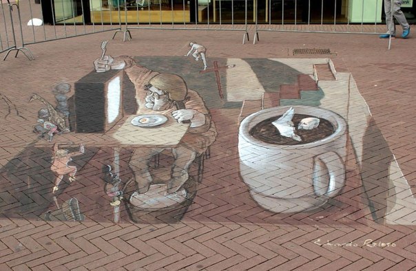 Трехмерный стрит-арт от Эдуардо Релеро