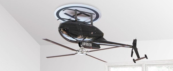 Потолочный вентилятор в виде всемирно известного вертолёта Hudges MD500