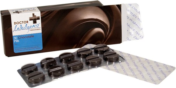 Шоколад в виде таблеток "Doctor Indulgence".
