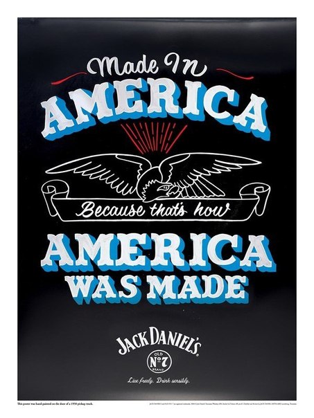 Плакаты для бренда Jack Daniels, выполненные тремя американскими художниками вручную