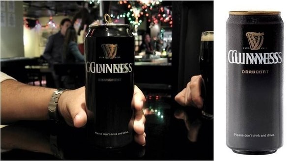 Необычная упаковка крепкого пива Guinness