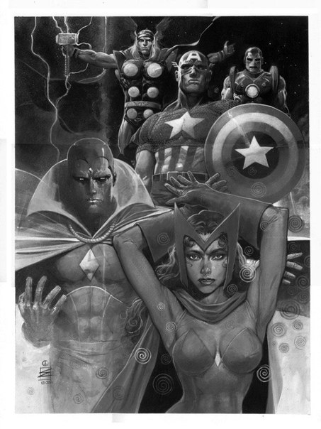 Герои комиксов  Marvel  в иллюстрациях Eddy Newell