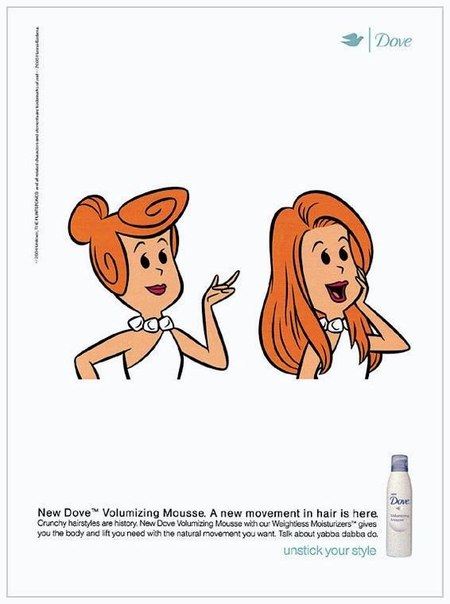 Реклама средств по уходу за волосами Dove