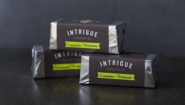 Концепт потрясающей упаковки  Intrigue Chocolate Co.