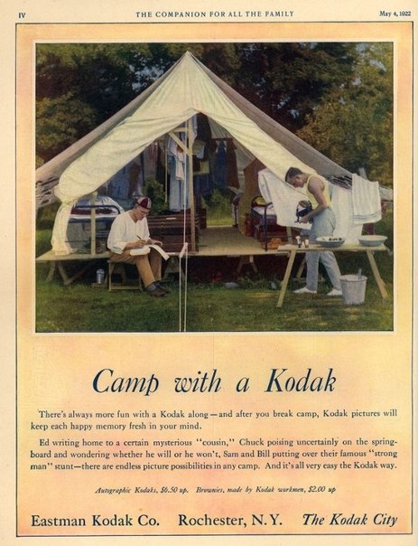 Винтажная реклама камеры Kodak