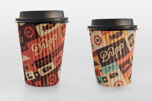 Дизайн хипстерских стаканчиков для кофе