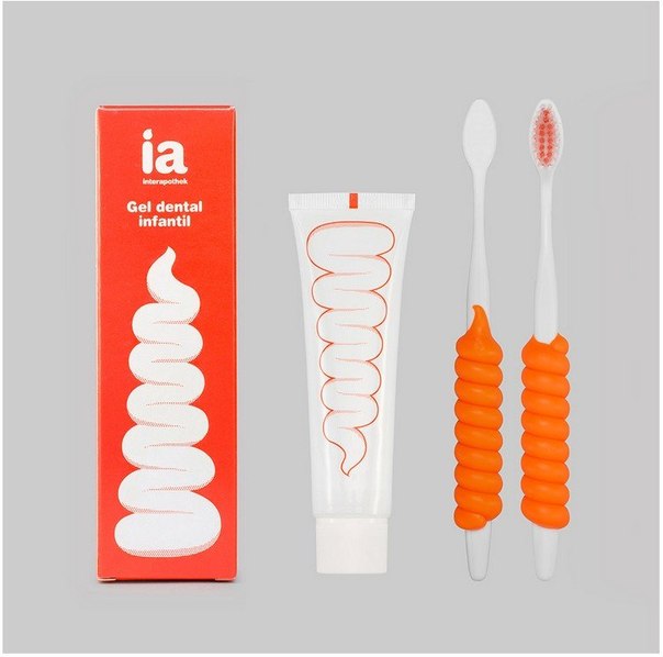Минималистичный дизайн зубных пасты&щетки