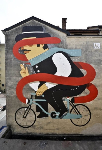 Уличный художник Agostino Iacurci