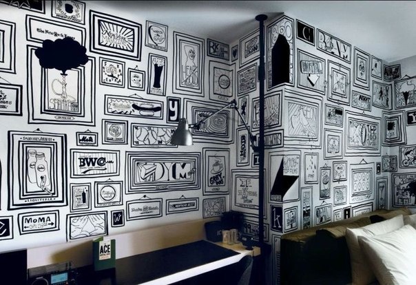 Помимо графического дизайна и иллюстраций для периодических изданий, среди которых можно назвать журнал «Time» и газету «New York Times», талантливый молодой художник из Нью-Йорка Timothy Goodman увлекается росписью стен. Предлагаем вам три его проекта в данной области.