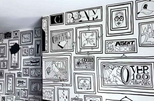 Помимо графического дизайна и иллюстраций для периодических изданий, среди которых можно назвать журнал «Time» и газету «New York Times», талантливый молодой художник из Нью-Йорка Timothy Goodman увлекается росписью стен. Предлагаем вам три его проекта в данной области.
