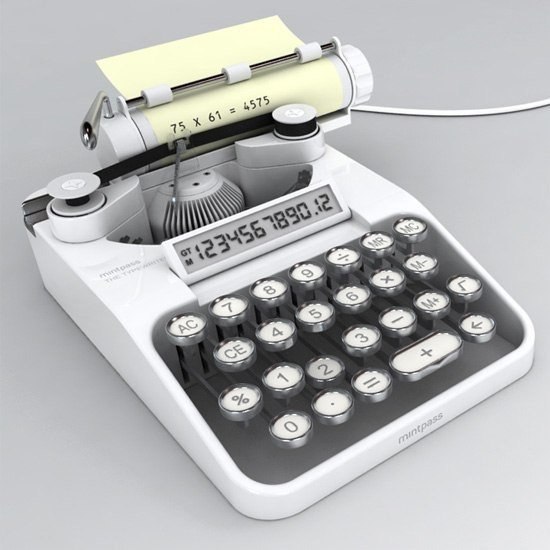 Печатающий калькулятор в стиле ретро