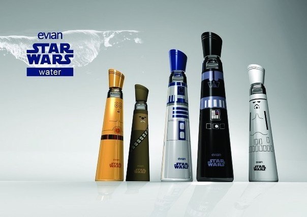 Питьевая вода evian в стиле Star Wars, ограниченная серия