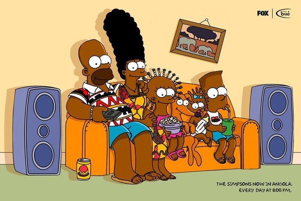 Реклама мультсериала "Симпсоны" в Анголе.