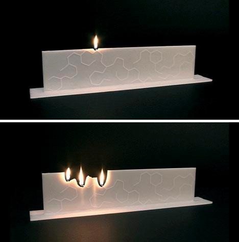 Необычный дизайн свечи