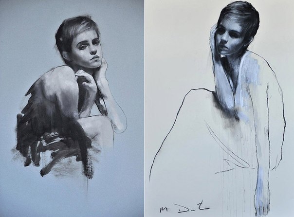 Портреты Эммы Уотсон от художника Mark Demsteader