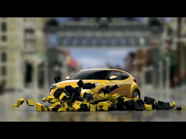 Реклама спортивной Hyundai Veloster Turbo в мире Lego