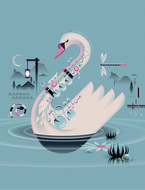 "Песнептицы" - креативный арт проект лондонского иллюстратора Эндрю Ная.