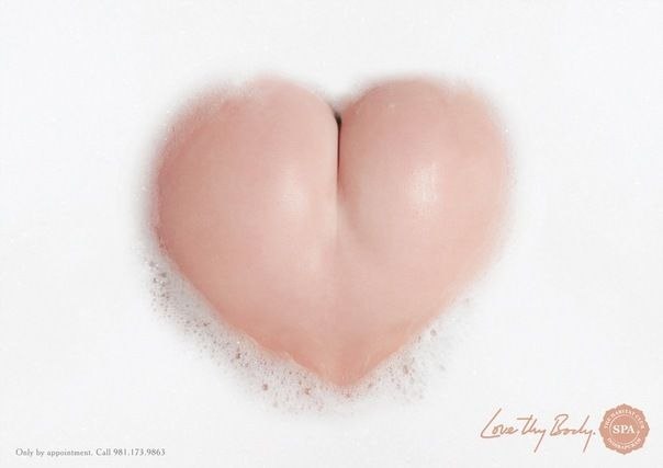Реклама салонов спа: "Любите свое тело!"
