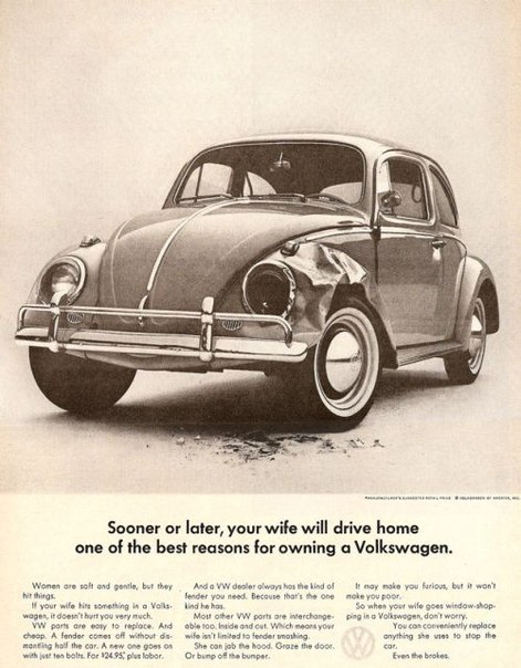Подборка винтажной рекламы Volkswagen