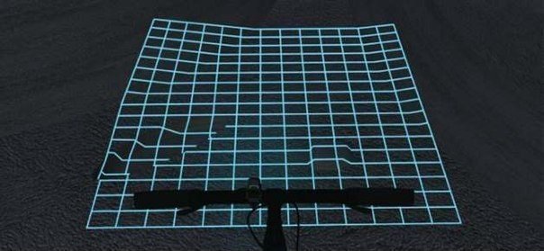 LED-подсветка для велосипеда, проецирующую на дорогу перед ездоком сетку, которая делает все неровности хорошо видимыми. На неровной поверхности она будет деформироваться. Кроме того, подсветка сделает велосипед более заметным для пешеходов и транспортных средств.