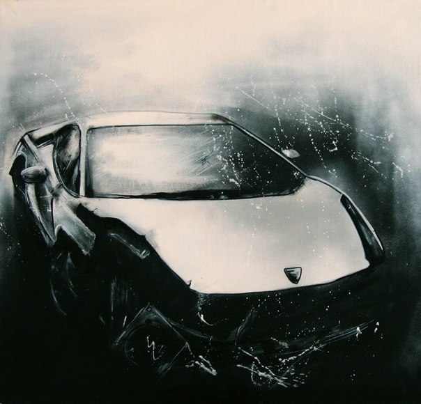 Художник Konstantin Kazantsev и его серия работ "Zero braking distance"