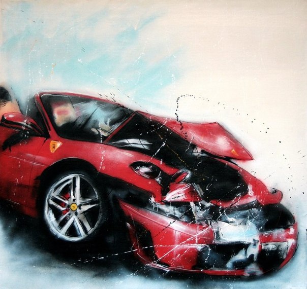 Художник Konstantin Kazantsev и его серия работ "Zero braking distance"