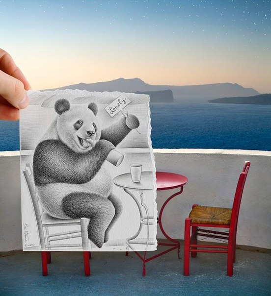 Карандаш против камеры в работах Ben Heine