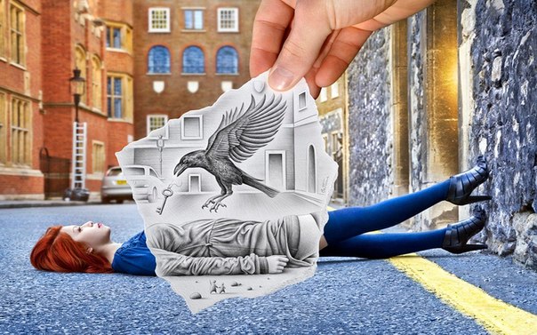 Карандаш против камеры в работах Ben Heine