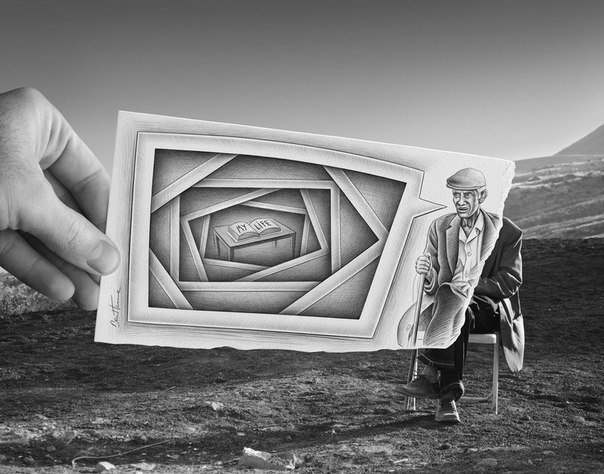 Карандаш против камеры в работах Ben Heine