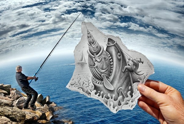 Карандаш против камеры в работах Ben Heine