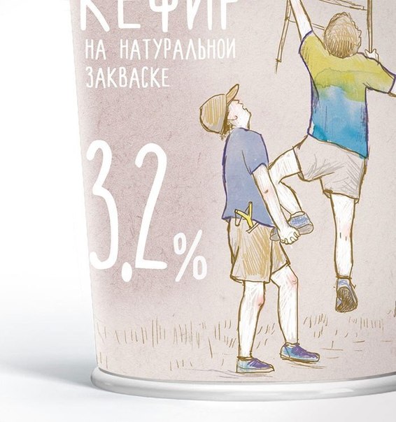 Оформление упаковки молочной продукции "Высоко-высоко"