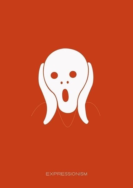 Минималистические постеры про направления в искусстве от Outmane Amahou